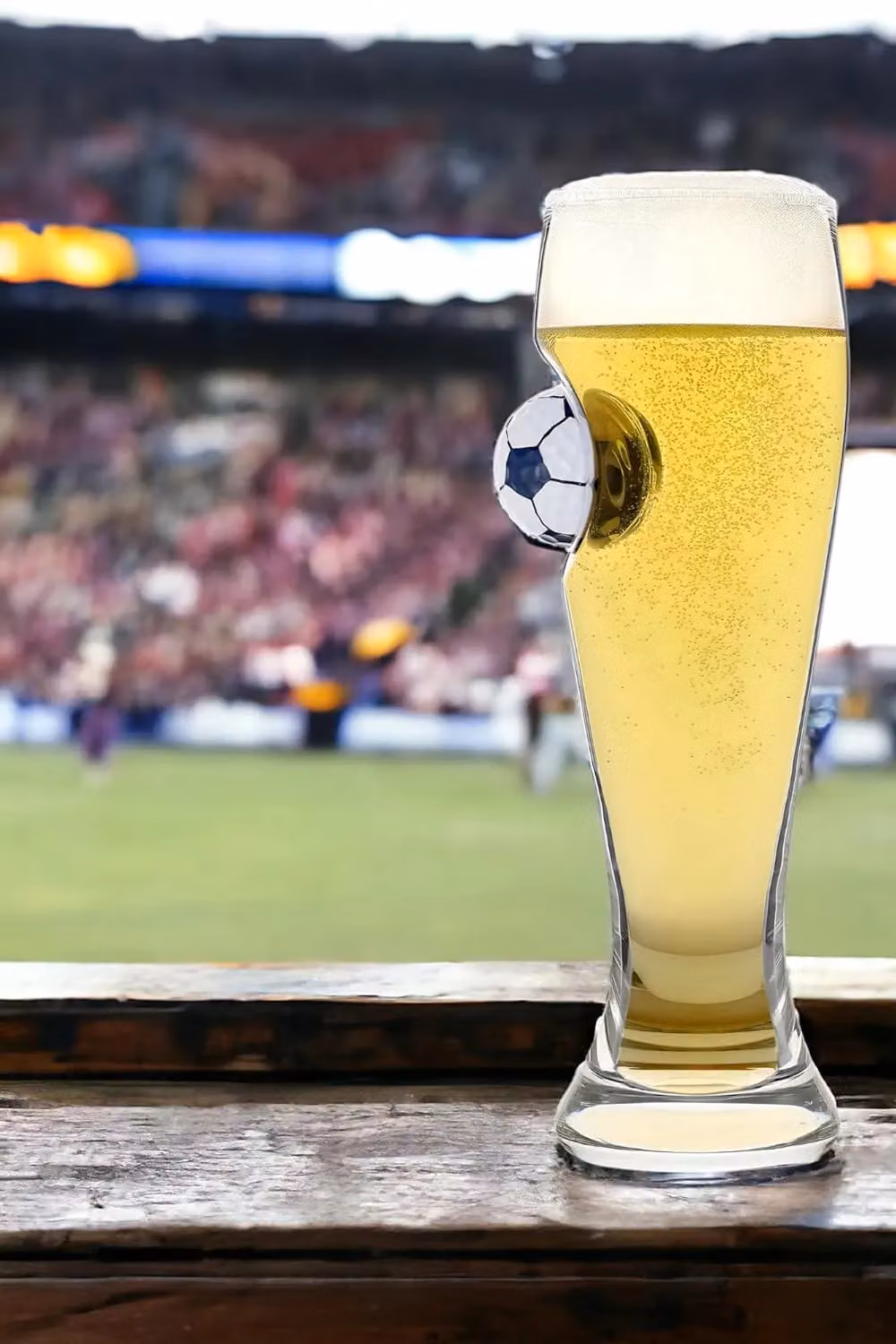 Bar Bespoke Football Pilsner Crystal Beer Glass, 400ml, Clear – 2