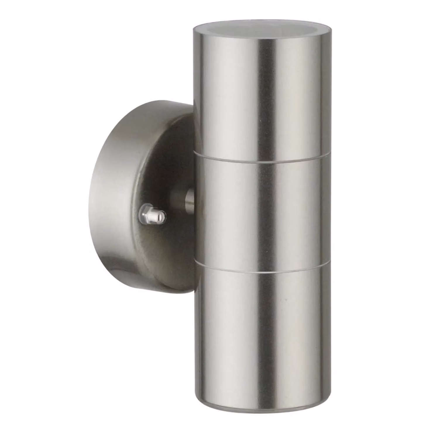 First Choice Lighting Blaze Stainless Steel Outdoor Up Down Wall Light in Silver – 2
