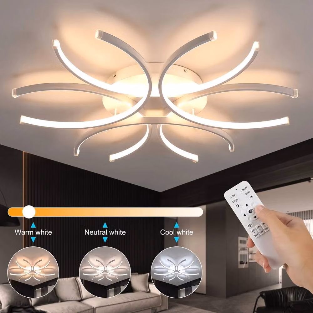 Havendro Modern LED Ceiling Light Chandelier in White – 4