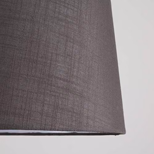 MiniSun Modern Grey Faux Linen Tapered Cylinder Lampshade, Width: 40 cm – 2