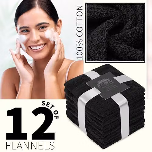 CityComfort Pack of 12 Fluffy Cotton Face Towels in Grey, 30 x 30 cm – 2