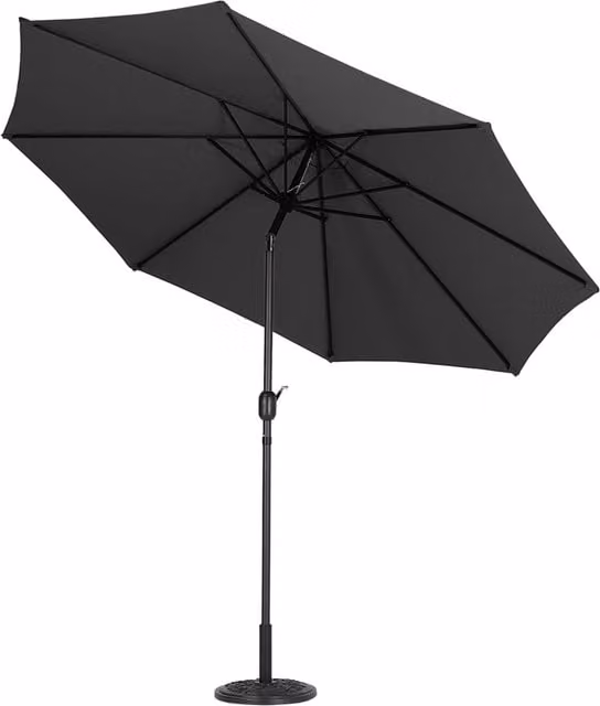 Lifeideas 3m Rotating Cantilever Garden Parasol with Flower Base in Black