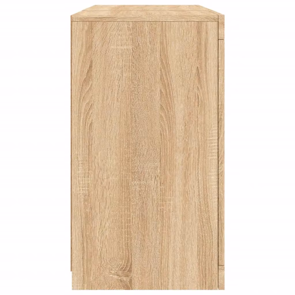Berkfield Home Modern Sonoma Oak Sideboard with Integrated LED Lights in Brown, W/D/H: 123 x 37 x 67 cm – 3