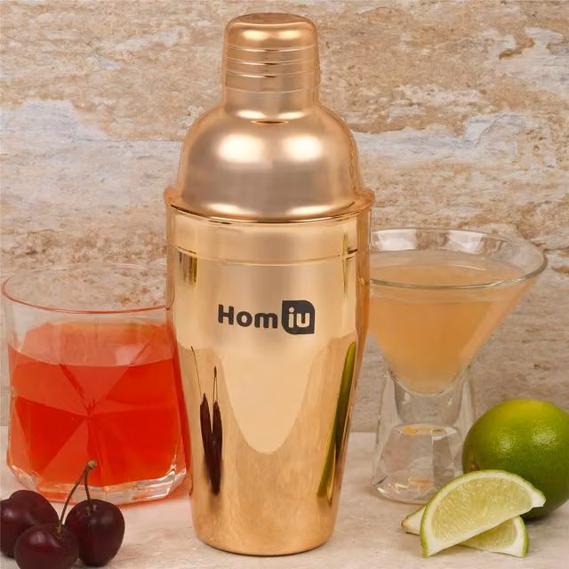 Homiu Copper Cocktail Shaker in Gold Stainless Steel