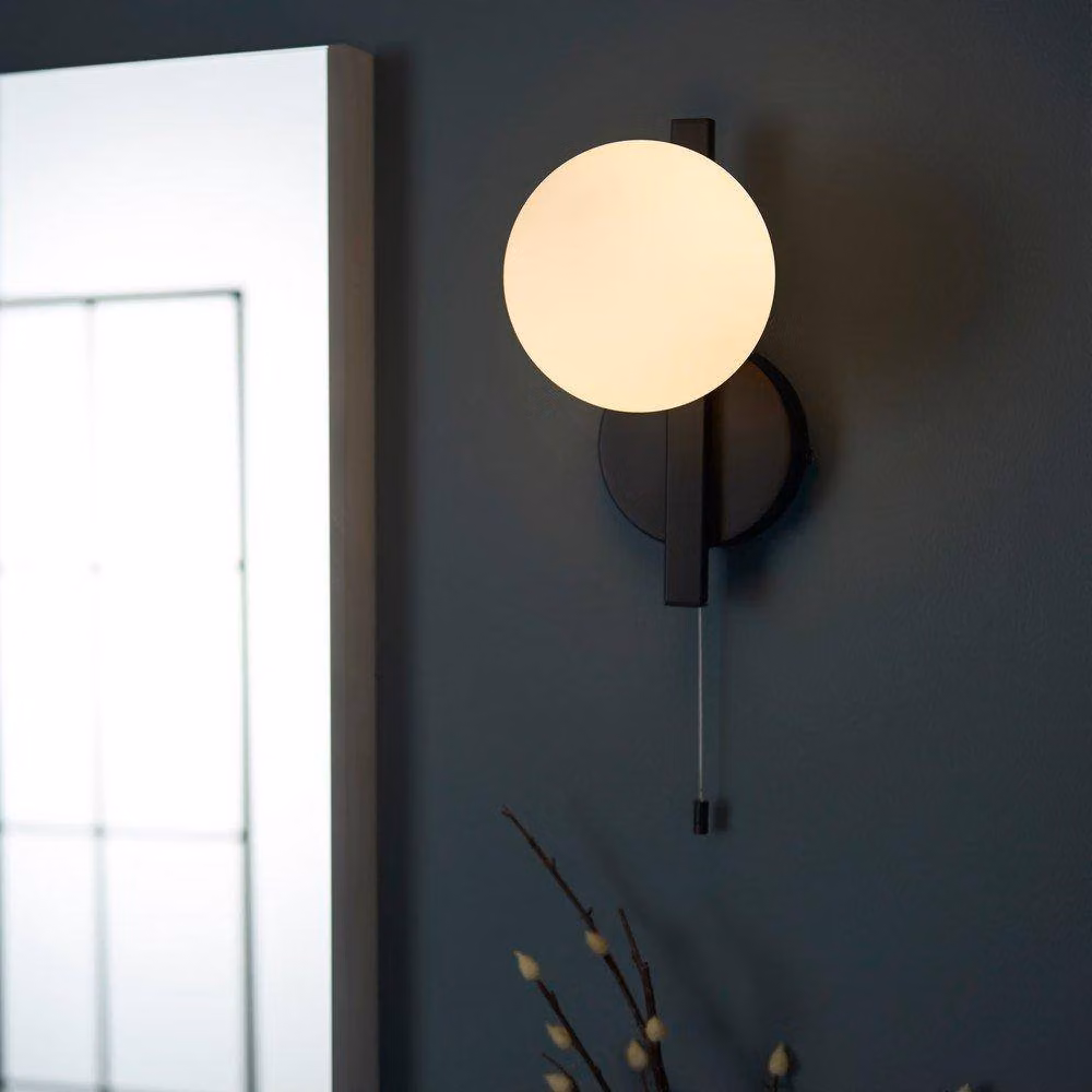 Netlighting RIOMAGGIORE Contemporary Glass Wall Lamp in Black – 4