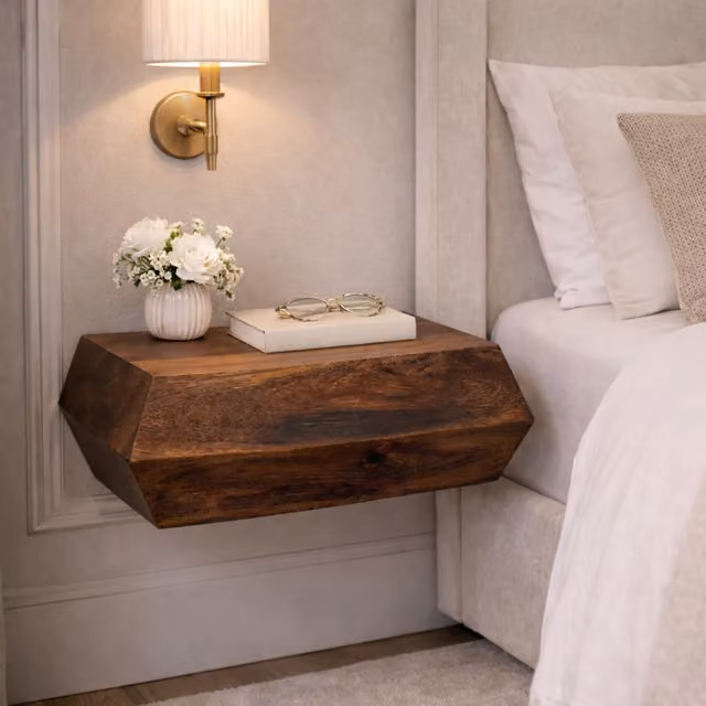 Artisan Furniture Prisma Solid Mango Wood Wall-Mounted Unit in Brown