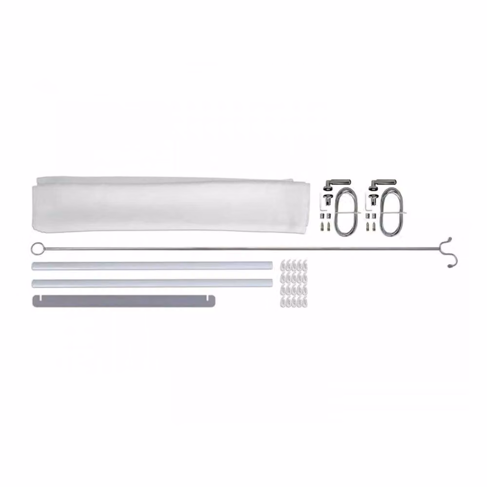 Palram White Manual Polyester Patio Cover Roof Blinds, L290 x W54 cm – 1