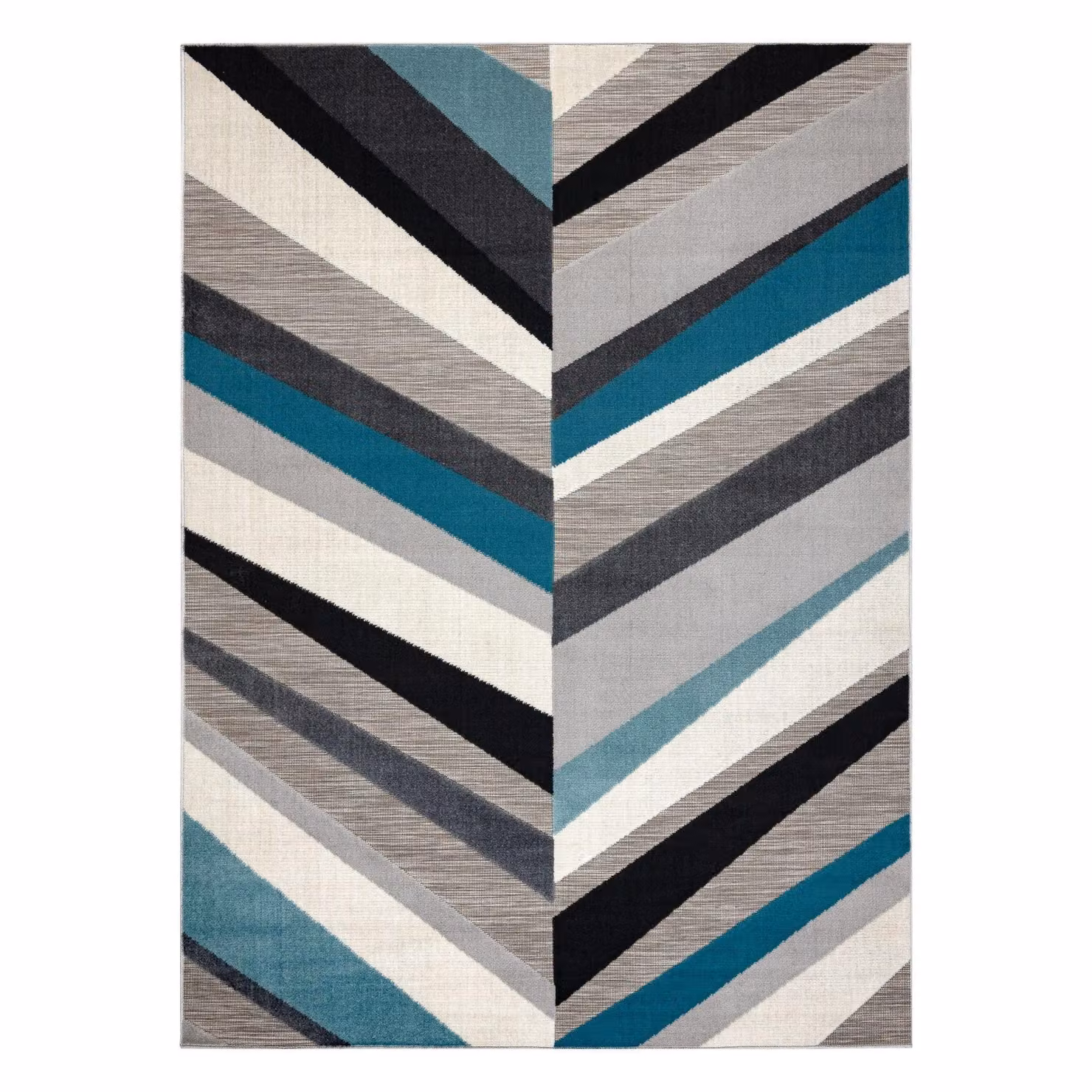 RugsX Lisboa Modern Hand Knotted Rectangular Rug in Grey and Multicolour, W: 120 cm, D: 170 cm – 2
