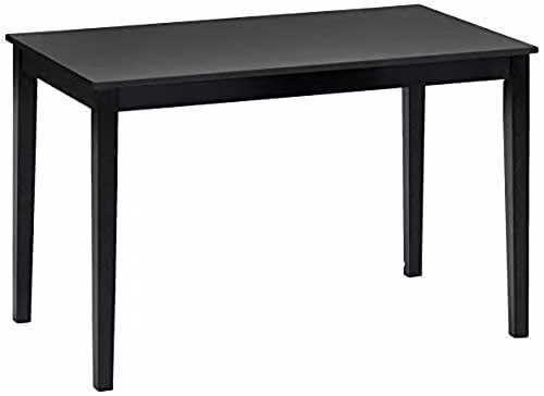 Julian Bowen Hudson Rectangular 4 Seater Dining Table in Black, H74.5 x W114 x D64.5 cm