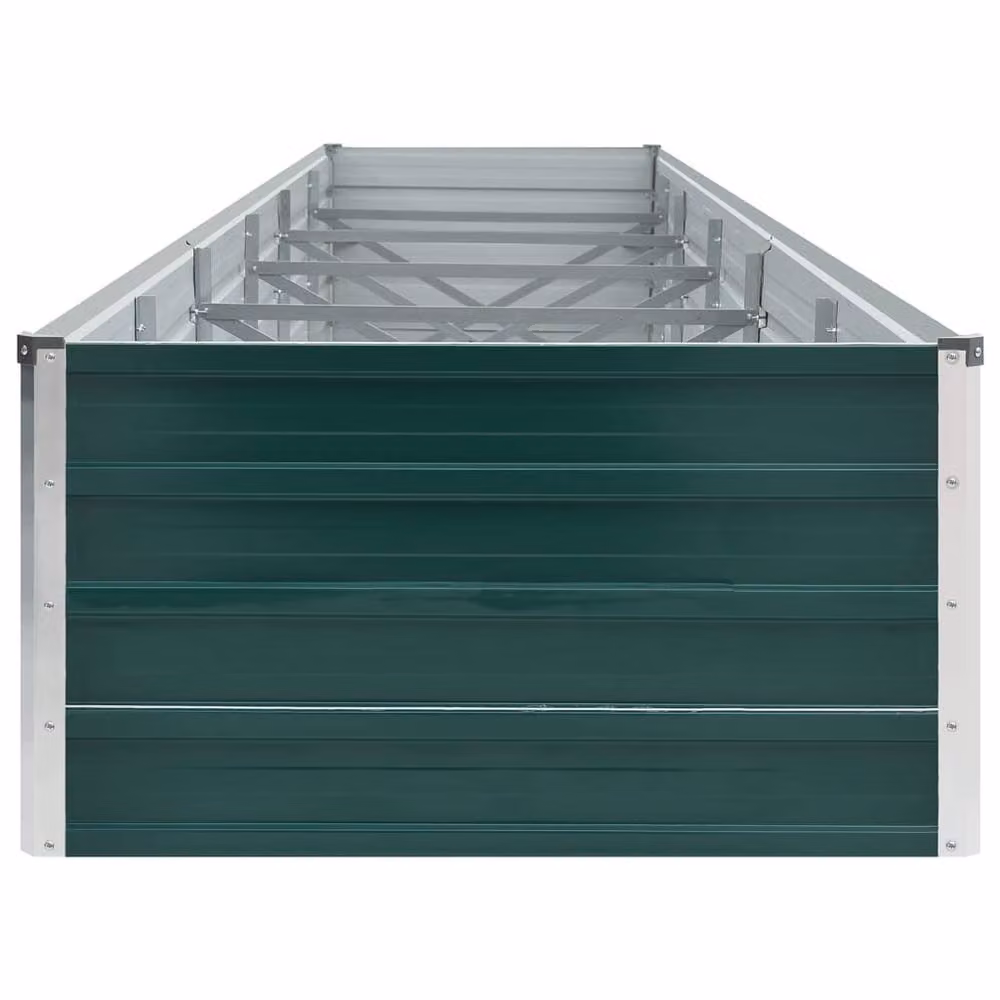 Berkfield Home Garden Raised Bed in Green Galvanised Steel, W: 480 cm, D: 80 cm, H: 45 cm – 3