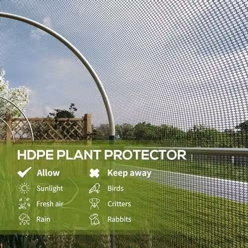 Outsunny Heavy Duty Fruit Cage Bird Netting Tent in Black, W/D/H: 360 x 120 x 188 cm – 3