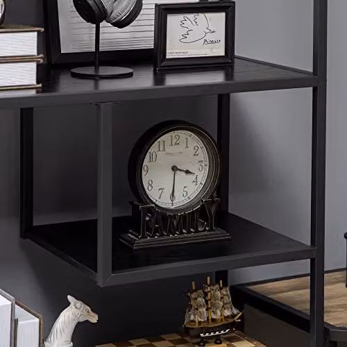 HOMCOM 6-Tier Industrial Ladder Bookcase in Black, W/D/H: 34 x 20 x 180 cm – 7