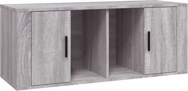 Berkfield Home Modern Grey Sonoma TV Cabinet in Matt Engineered Wood W/D/H: 100 x 35 x 40 cm – 1