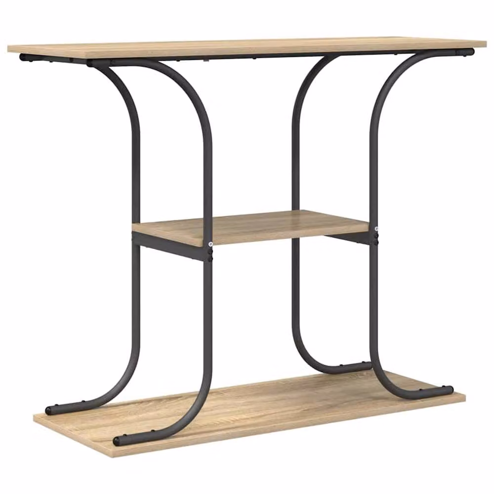 Berkfield Home Sonoma Oak Console Table in Light Brown, W: 101 cm, D: 35 cm, H: 80.5 cm – 2