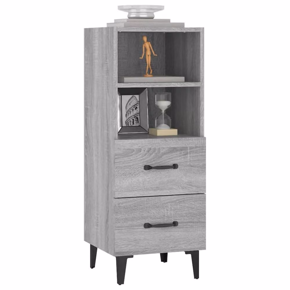 Berkfield Home Grey Sonoma Sideboard in Engineered Wood, W/D/H: 34.5 x 34 x 90 cm – 3