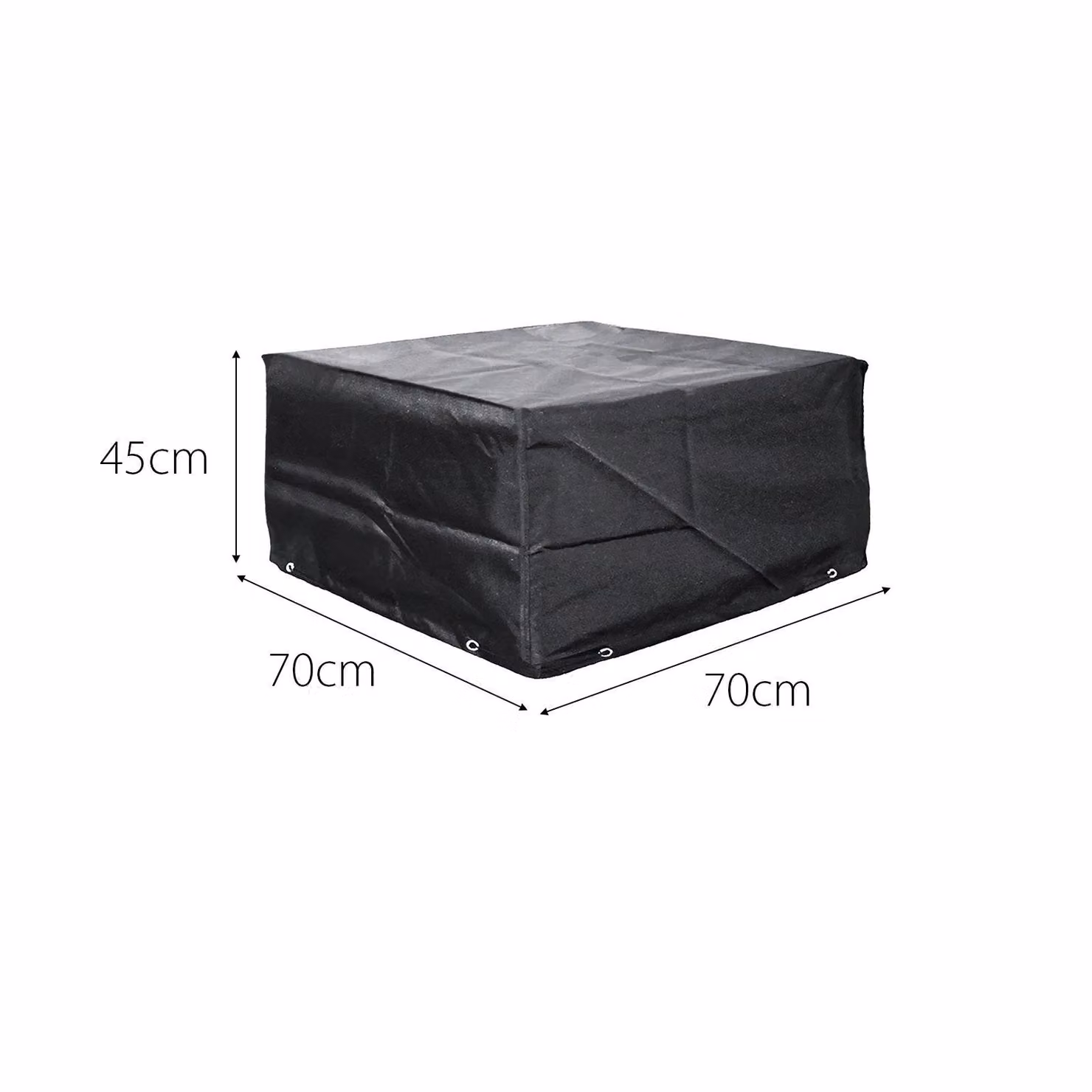 Cozy Bay EZBreathe Malta Footstool Cover in Black, Water Repellent Polyester – 2