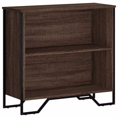 vidaXL Modern Brown Bookcase in MDF and Metal, W/D/H: 80 x 31 x 74.5 cm – 1