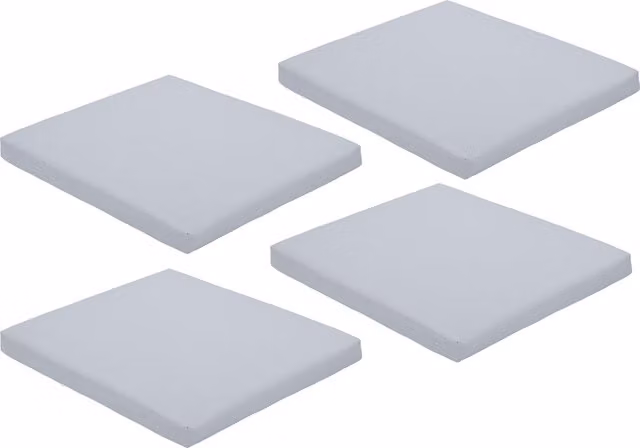 Gardenista Grey Water-Repellent Outdoor Garden Chair Seat Pad, W: 44 cm, D: 50 cm, Set of 4