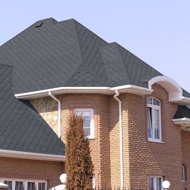 Livingandhome 18-Piece Hexagonal Asphalt Roofing Shingles in Grey