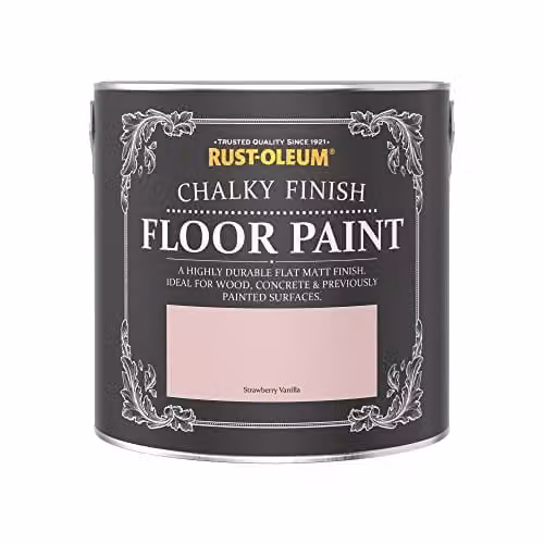 Rust-Oleum Pink Scratch-Proof Floor Paint in Matt Finish Strawberry Vanilla 2.5L – 3