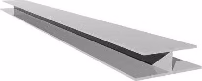 FloPlast White PVC Shiplap Cladding Centre Joint Trim Panel, 5m
