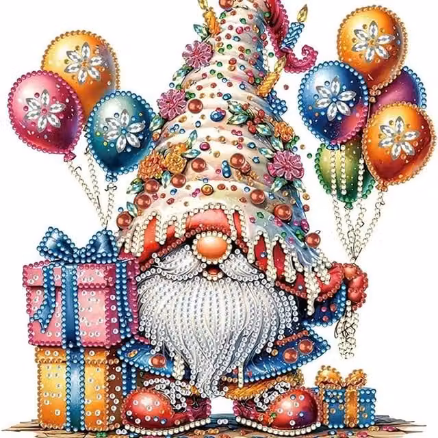 Syntego Birthday Gnome Diamond Painting Tabletop Kit in Multicolour