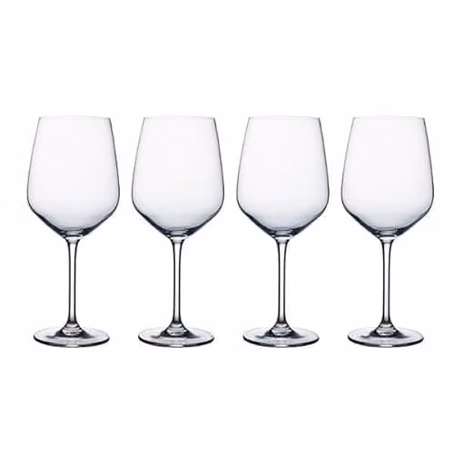 Rayware Ravenhead Kings Set of 4 Transparent Wine Glasses, 520ml