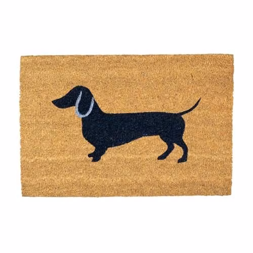 Nicola Spring Coir Animal Graphic Door Mat, Brown and Multicolour, W: 60 cm, D: 40 cm
