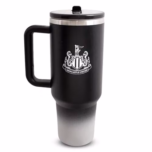 Hy-Pro Officially Licensed Newcastle Vacuum Insulated Stainless Steel Thermal Flask with Straw and Carry Handle, 1.18 l, Blue