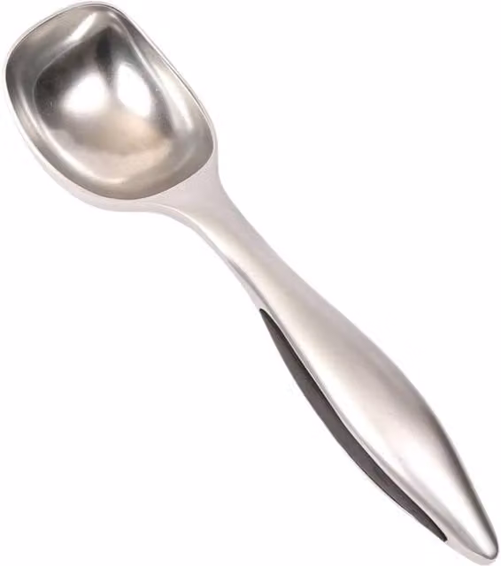 Dexam Stainless Steel Ice Cream Scoop with Non-Slip Handle in Silver