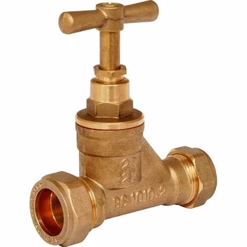Primaflow 28mm Brass Angle Compression Stopcock