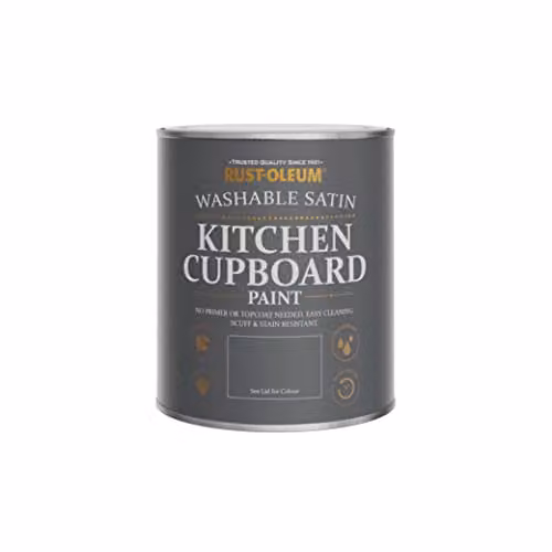 Rust-Oleum Blue Water-Based Kitchen Cupboard Paint in Satin Finish, 0.75 l – 3