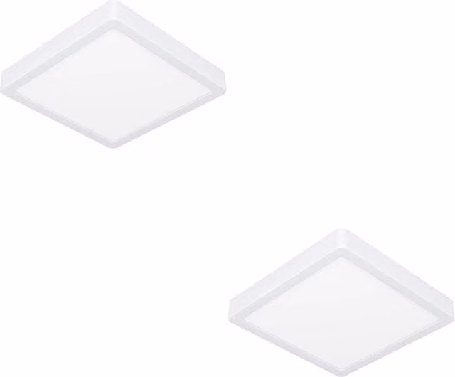 Loops 2 Pack Square LED Ceiling Light in White