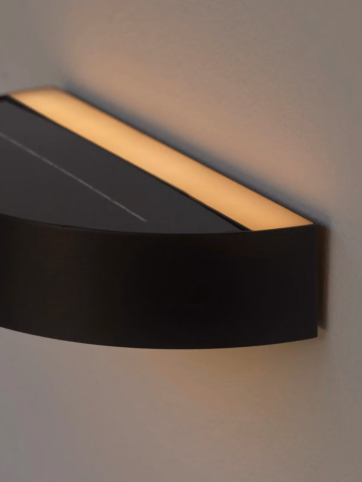 Nordlux Monay Solar LED Outdoor Wall Light with Motion Sensor, Black Plastic, IP44, Warm White 3000k – 5