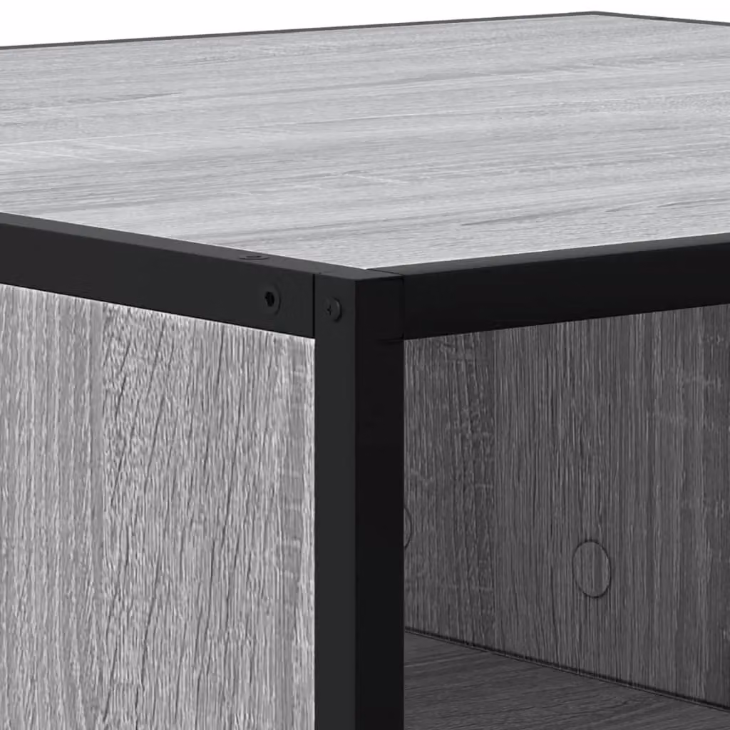 Berkfield Home Grey Sonoma Coffee Table with Metal Sled Base, W/D/H: 80 x 80 x 30 cm – 3