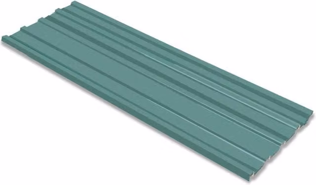 Berkfield Home 12-Piece Galvanised Steel Roof Panels in Green – 1