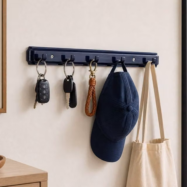 Orsina 5 Hook Plastic Hanger in Blue and Black – 2
