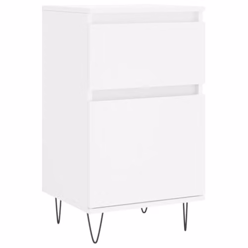 vidaXL Modern White Sideboard in Engineered Wood W/D/H: 40 x 35 x 70 cm