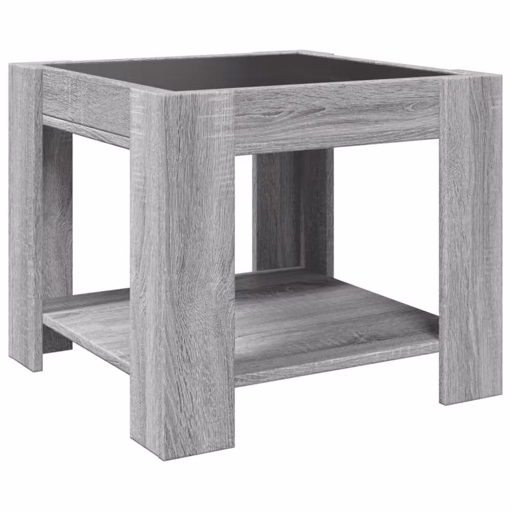 Berkfield Home Decorative LED Coffee Table in Grey Sonoma, W/D/H: 53 x 53 x 45 cm – 4