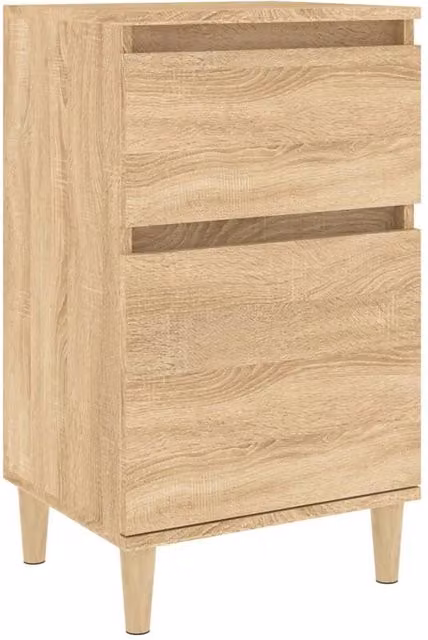 Berkfield Home Bedside Cabinet in Sonoma Oak Brown, W/D/H: 40 x 35 x 70 cm – 1