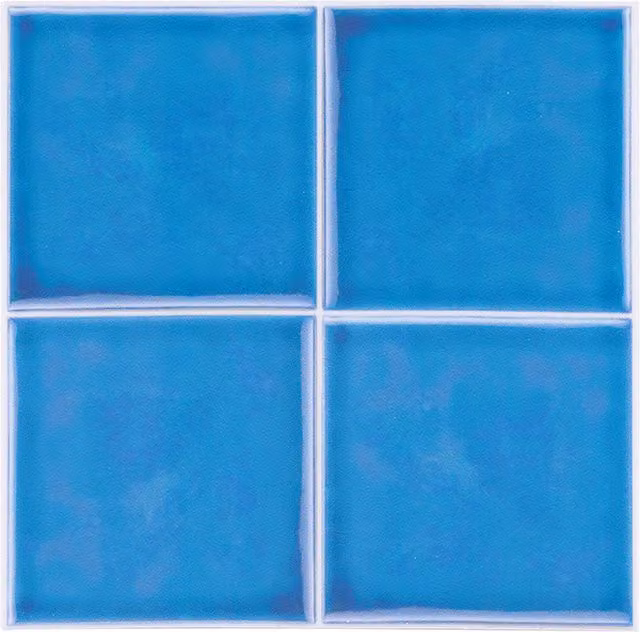 Livingandhome 30 Piece Blue Gloss Self Adhesive Square Wall Tile Stickers