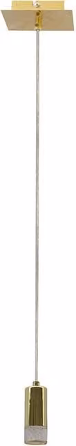 Netlighting Mentin Modern Slim LED Pendant Ceiling Light, 3000K Warm White, Metallic Gold