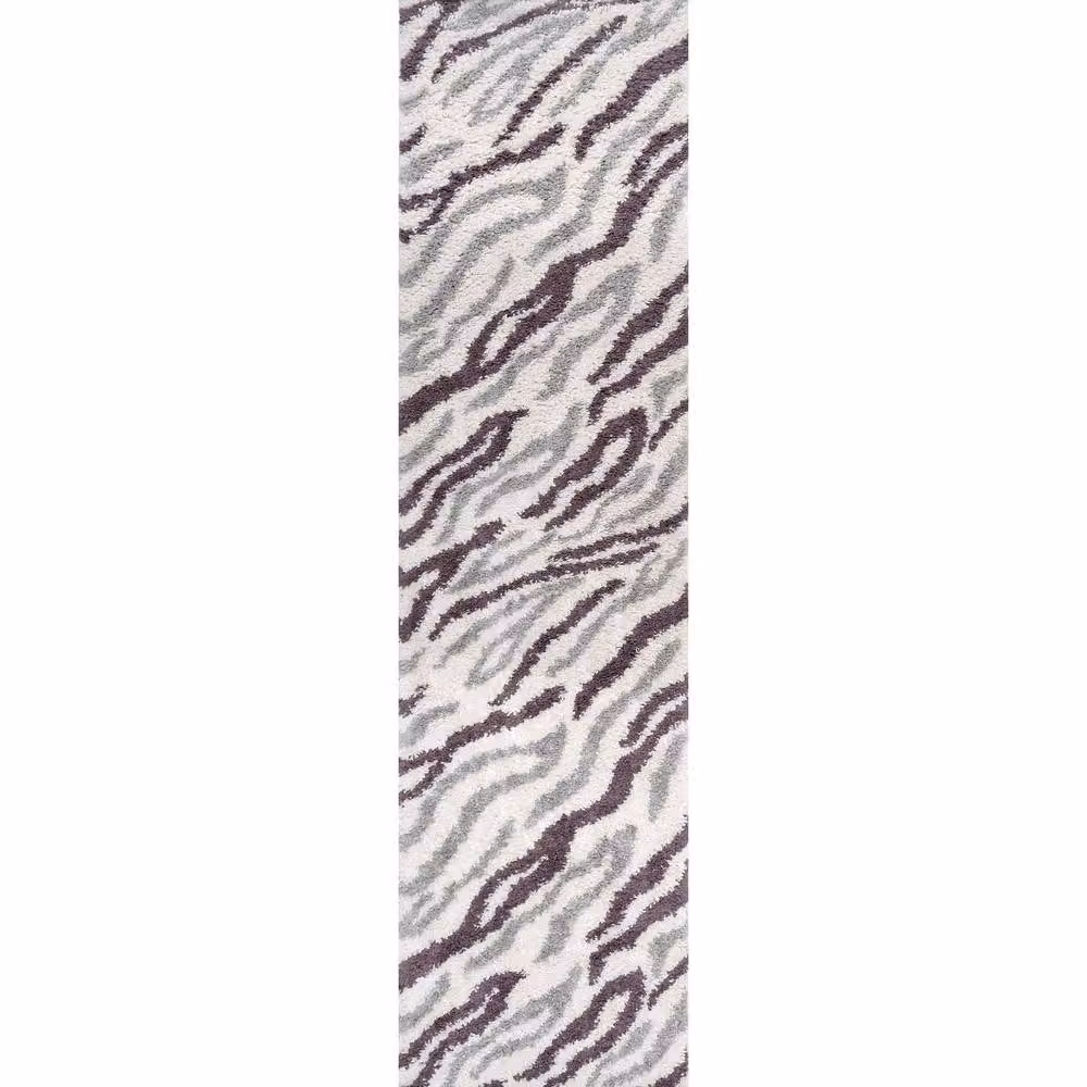 THE RUGS Moodi Abstract Design Shaggy Soft High Pile Living Room Rug, Purple, W: 120 cm, L: 170 cm – 7