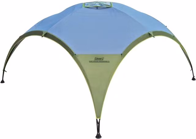 Coleman Event Shelter Performance XL Gazebo Bundle in Green and Blue with UPF 50+ Protection