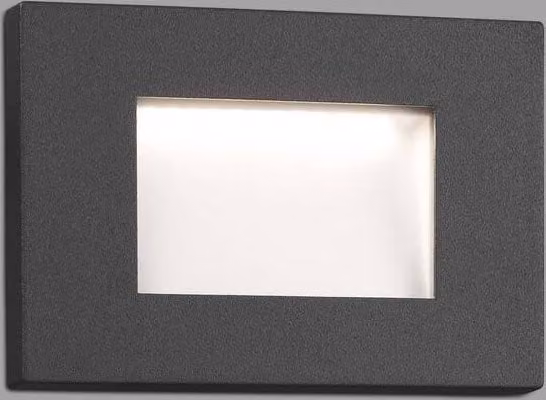 Faro Spark LED Recessed Outdoor Wall Light in Grey