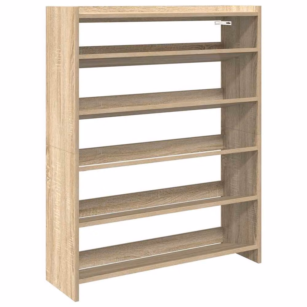 Berkfield Home Sonoma Oak Shoe Rack in Brown, W/D/H: 80 x 25 x 100 cm – 2