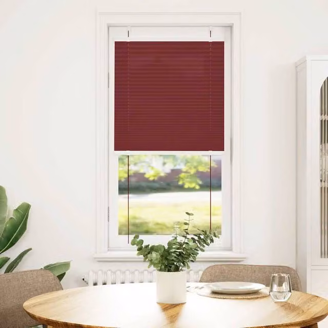 Berkfield Home Single Pleat Corded Blind in Bordeaux Red, W: 55 cm, H: 100 cm