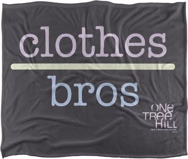 Warner Bros. One Tree Hill Clothes Over Bros 2 Super Soft Silky Touch Throw Blanket, Large, Grey and Multicolour