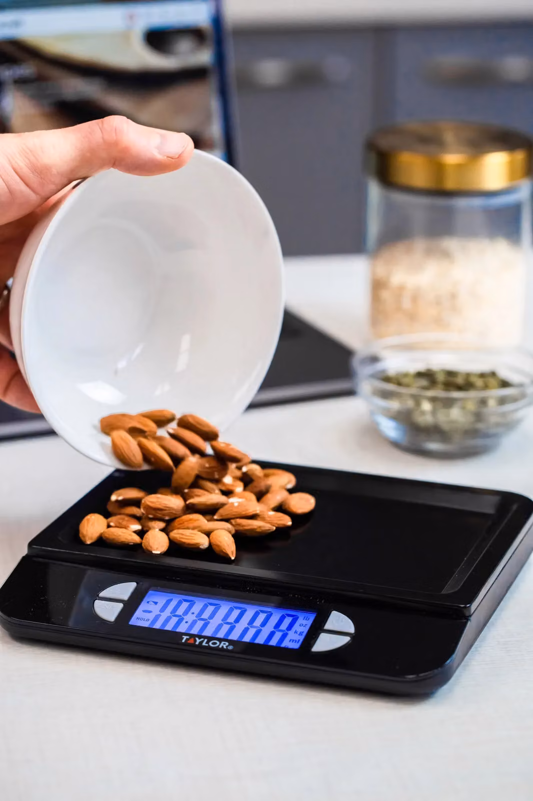 Taylor Pro Accurate USB Rechargeable Stainless Steel Kitchen Scales with Tare Function in Black and Silver – 5
