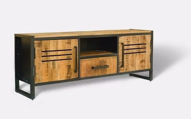Jaipur Furniture Ltd Frais Mango Wood TV Unit in Brown, W: 160 cm, D: 40 cm, H: 45 cm – 1
